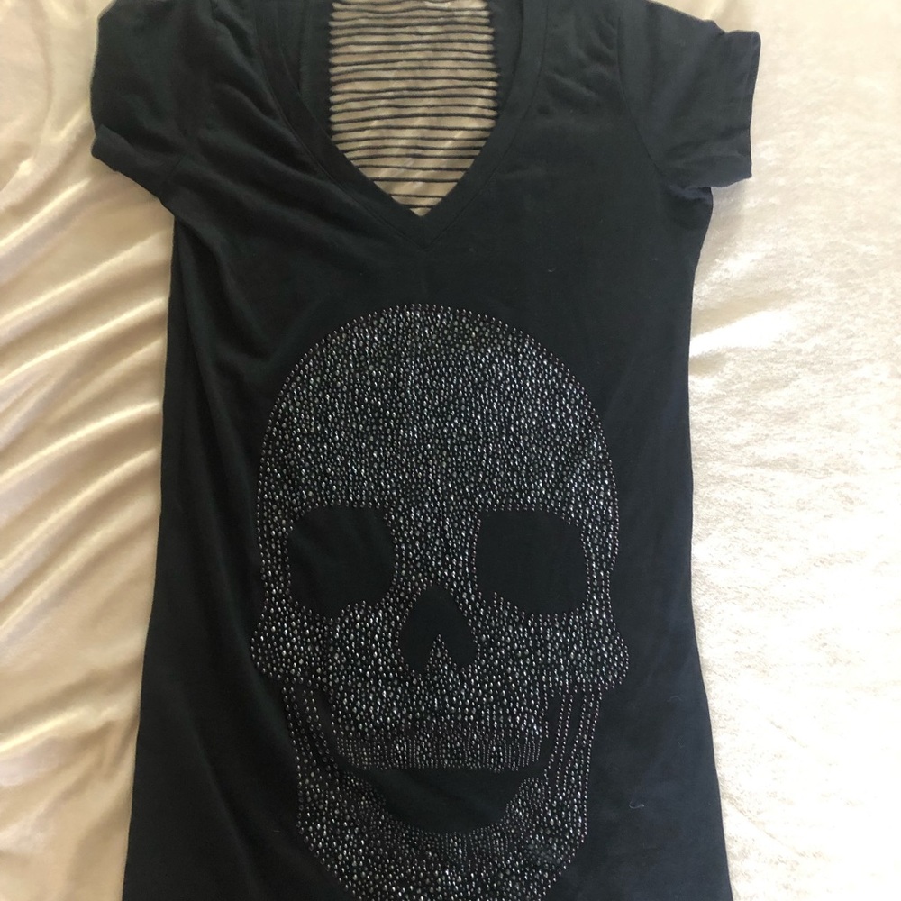 Phillipp Plein, crystal skull and shred back